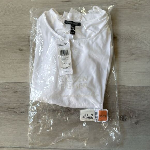 Eileen Fisher scoop neck tank White‎ XS/TP NWT in packaging - Picture 6 of 8